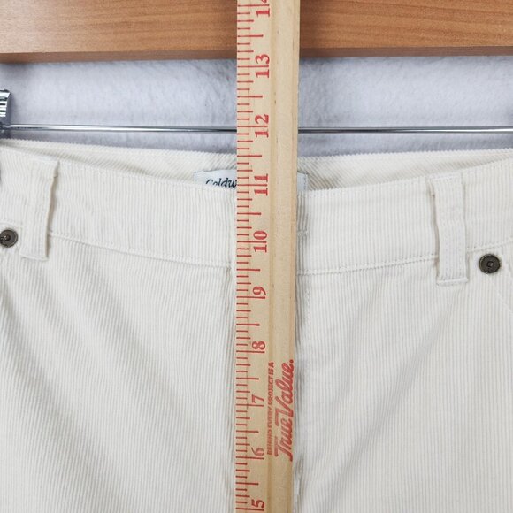Coldwater Creek Pants Womens 10 Cream Corduroy Straight Leg Stretch Casual - Picture 4 of 11